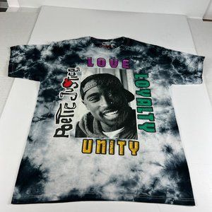Chemistry Tupac 2pac Poetic Justice Tie Dye Shirt Medium Black Short Sleeve Tee